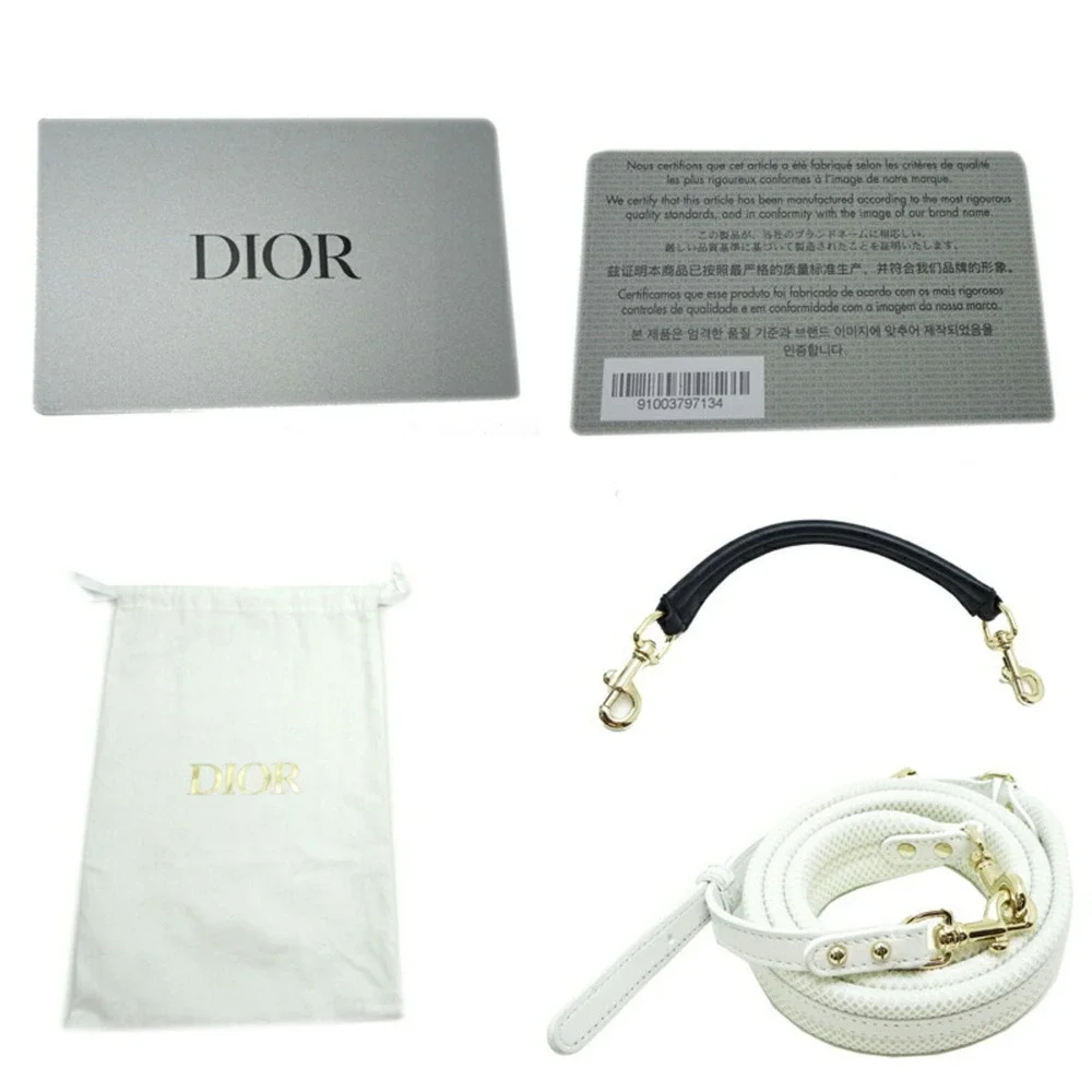 CHRISTIAN DIOR White Leather Shoulder Bag - Picture 8 of 8